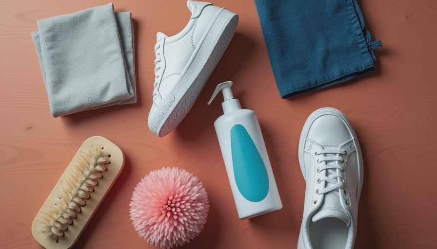 Visual context for how to clean white sneakers